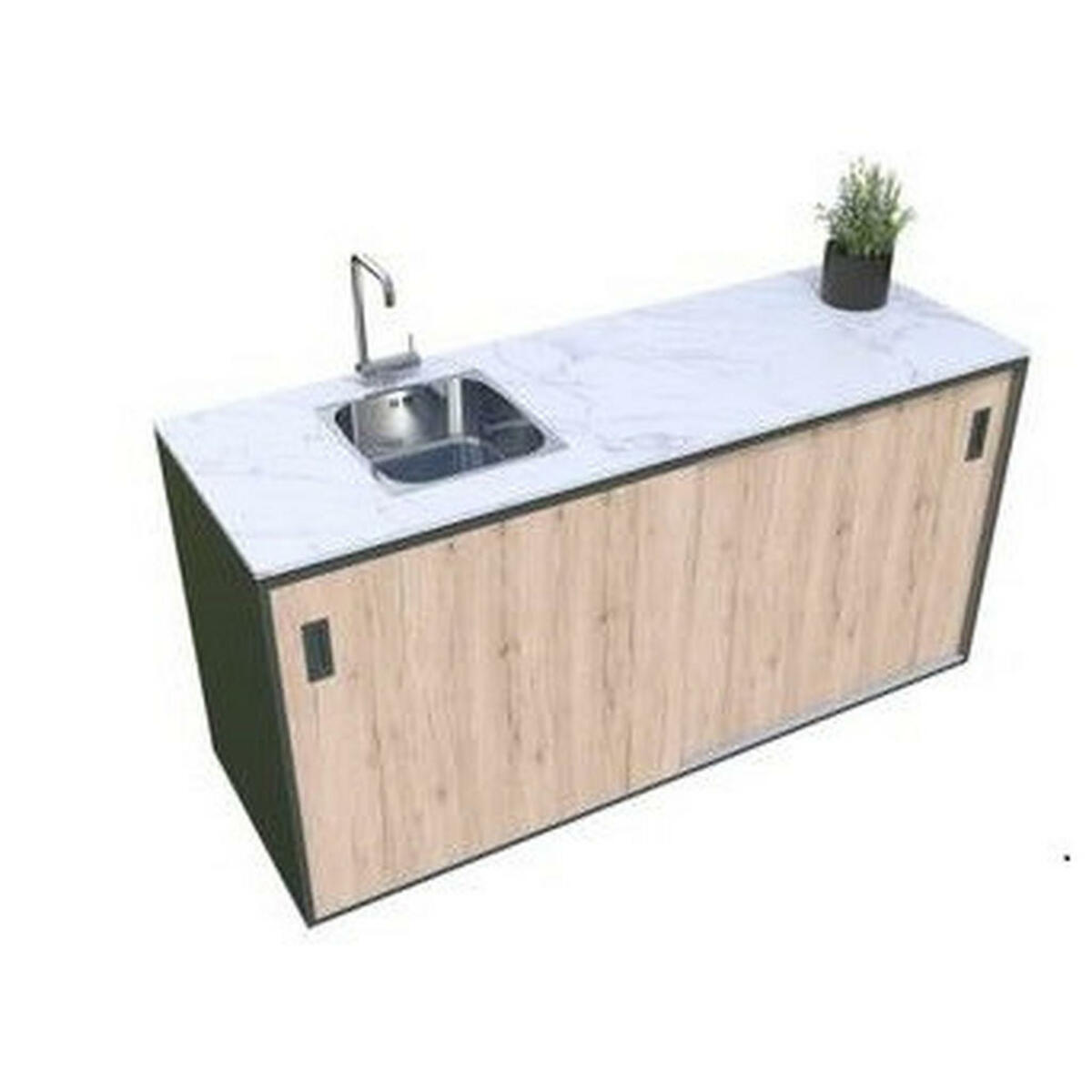 Bild 1 von Modante OUTDOORKÜCHE Grau, Weiß, Eiche