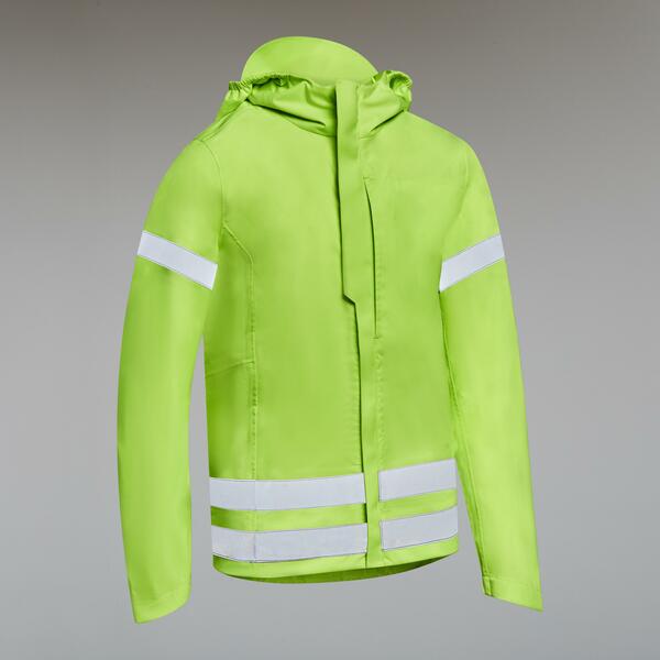 Bild 2 von Fahrrad Regenjacke 500 Kinder neongelb