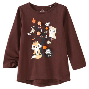 Mädchen Langarmshirt mit Pompons