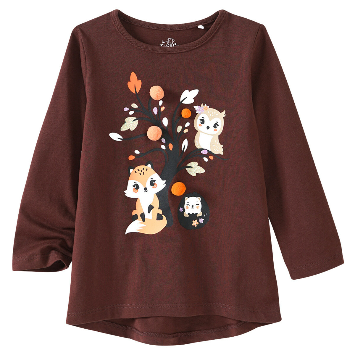 Bild 1 von Mädchen Langarmshirt mit Pompons