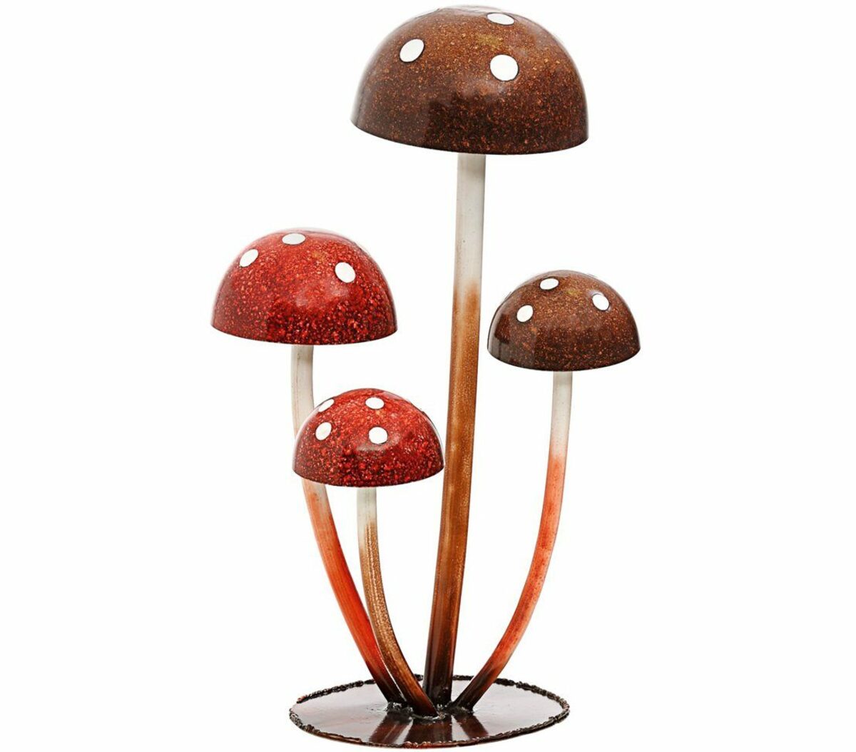 Bild 1 von Dehner Gartenfigur Pilze, 27 x 21.5 x 46 cm, Metall, Herbstdekoration für Drinnen und Draußen