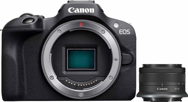 Bild 1 von Canon EOS R100 + RF-S 18-45mm F4.5-6.3 IS STM Kit Systemkamera (RF-S 18-45mm F4.5-6.3 IS STM, 24,1 MP, Bluetooth, WLAN)