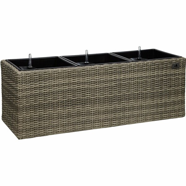 Bild 1 von Gartenfreude Pflanzkübel Polyrattan 102 cm x 36 cm Naturfarben