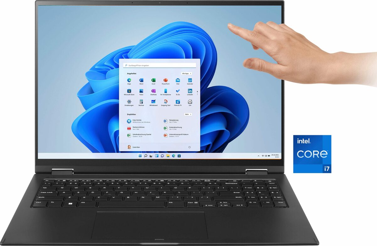 Bild 1 von LG gram 16T90R-G.AA78G Convertible Notebook (40,6 cm/16 Zoll, Intel Core i7 1360P, Iris Xe Graphics, 1000 GB SSD)