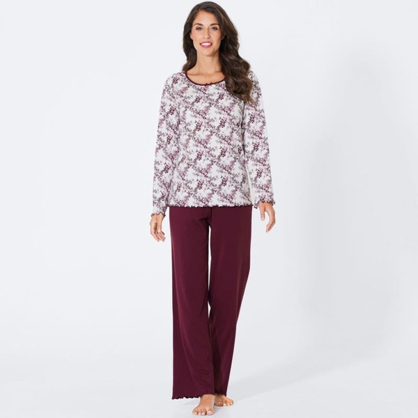 Bild 1 von Damen-Pyjama aus reiner Baumwolle, 2-teilig