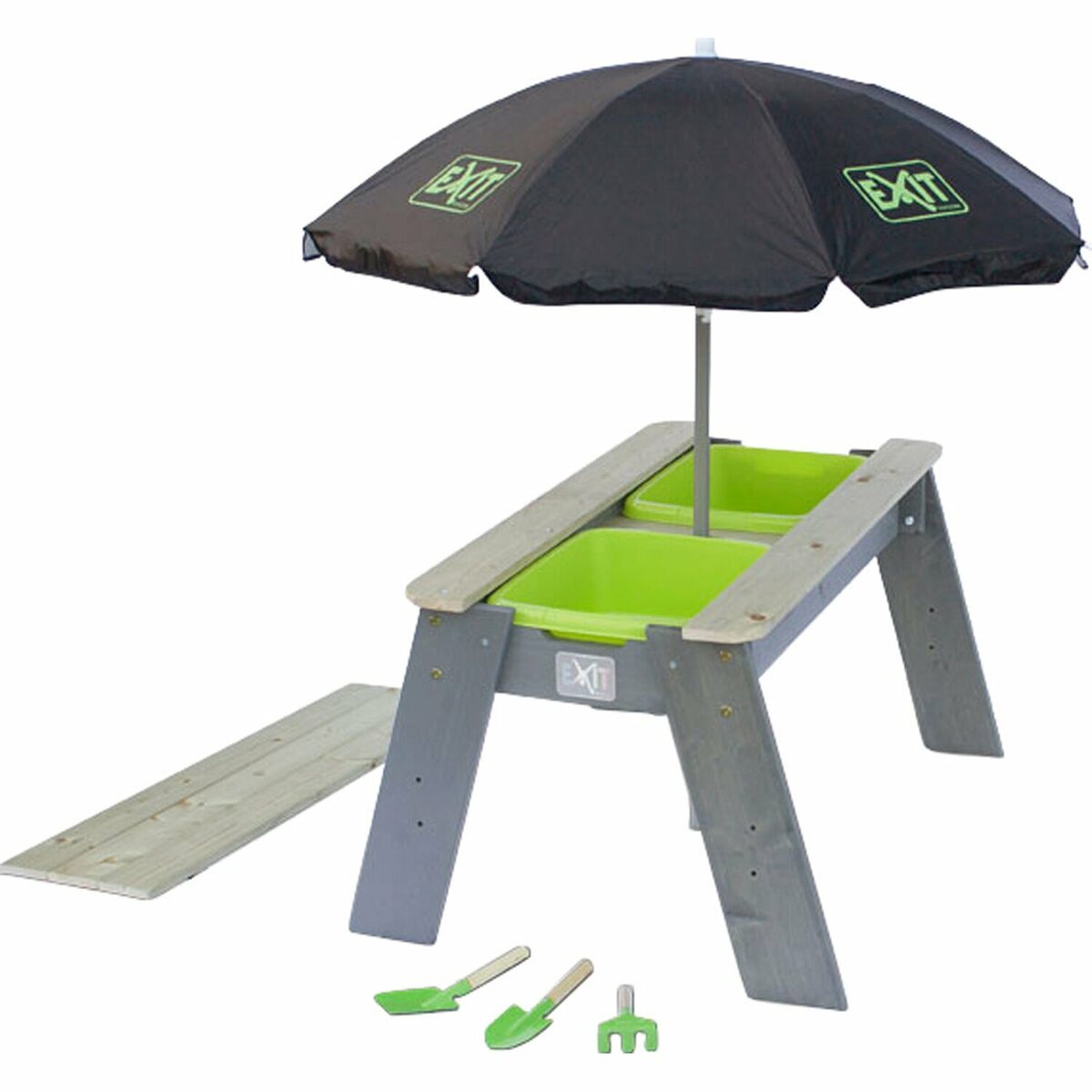 Bild 1 von EXIT Aksent Sand- und Wassertisch mit Sonnenschirm und Gartenwerkzeugen