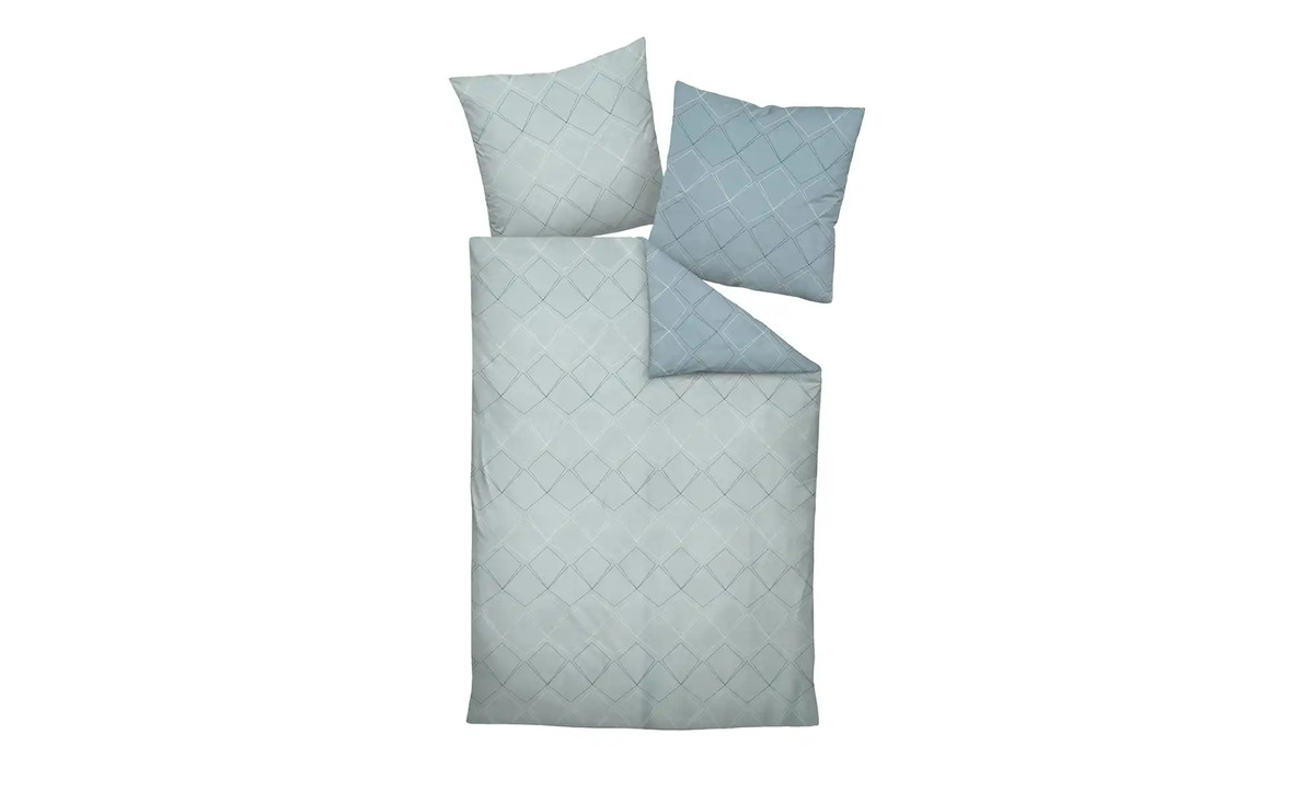 Bild 2 von Mako-Satin-Wende Bettwäsche Rauten