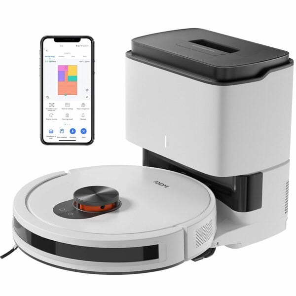 Bild 1 von Roidmi Saugroboter EVE CC, 40,00 W, Mit Beutel, 4000Pa Staubsauger Roboter Mit Wischfunktion, Selbstaufladender, Mit No-Go-Zonen, Appsteuerung,180 Min,Hinderniserkennung,Fur Alle Fussbodenarten