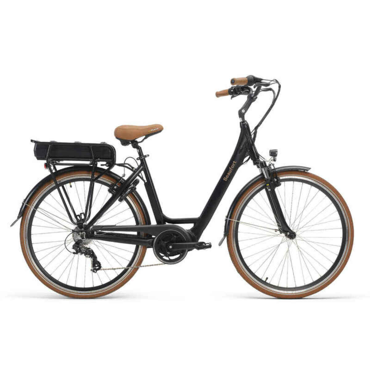Bild 1 von Damen-Elektrofahrrad, Birgit, 49 cm, Mittelmotor, 7 Sp, Carbon schwarz