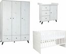 Bild 2 von arthur berndt Babyzimmer-Komplettset Babyzimmer Set »Lavea« 3-teilig, (Set, Babymöbel-Set »Lavea«: Kleiderschrank, Kinderbett und Wickelkommode)