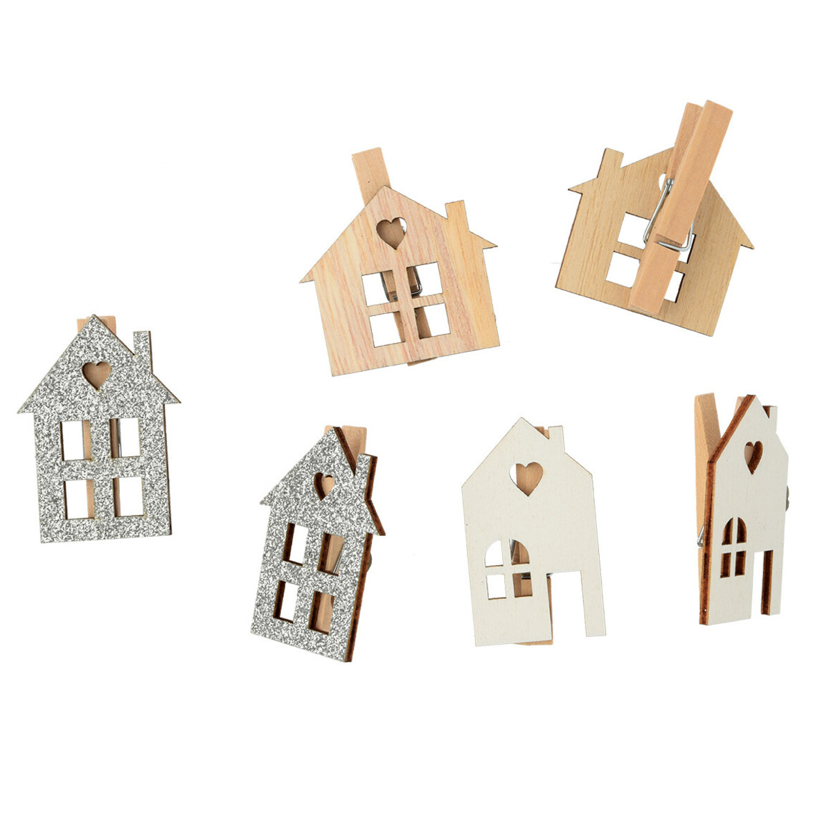 Bild 1 von 6 Deko-Clips mit Haus-Motiv
