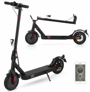 LETGOSPT E-Scooter Faltbarer E-Scooter mit Straßenzulassung ABE maximale Belastung 120 kg, 350,00 W, 20,00 km/h, lange Reichweite, Elektroroller Erwachsene mit App & LED Display