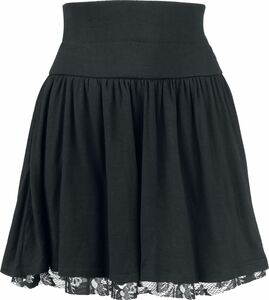 Rotterdamned Kurzer Rock - Floral Lace Skirt - XS bis XXL - für Damen - Größe M - schwarz