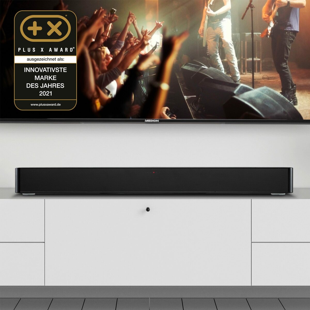 Bild 2 von Medion® LIFE P61155 2.0 Soundbar Lautsprecher 2x 30W RMS Bluetooth 5.1 HDMI Soundbar (MD44055)
