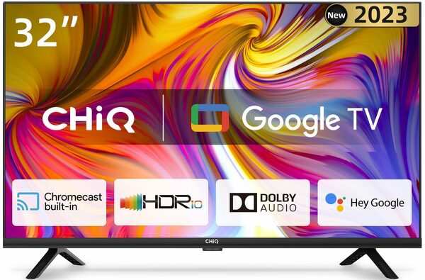 Bild 1 von CHiQ L32H7G LED-Fernseher (80,00 cm/32 Zoll, HD ready, Smart-TV, Google-TV, Google Assistant,Chromecast,Youtube,Triple Tuner(DVB-T2/T/C/S2)