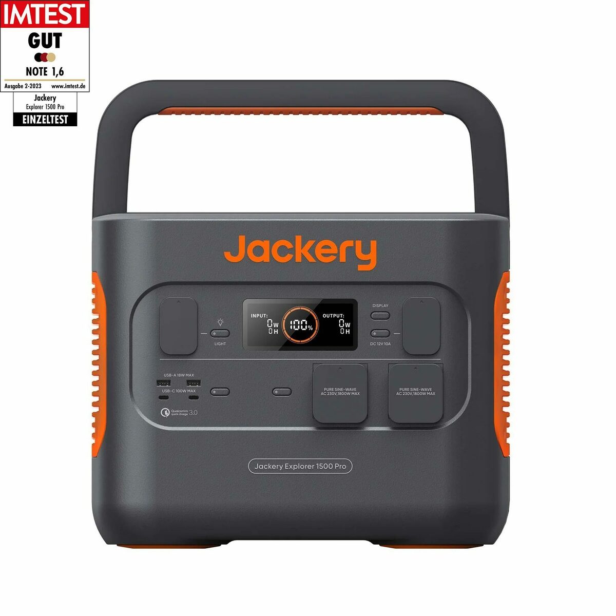 Bild 1 von Jackery Stromgenerator Explorer 1500 Pro, 1512Wh tragbare Powerstation, 3,60 in kW, (1-tlg), Solar- und AC-Schnellladung in 2 Std.