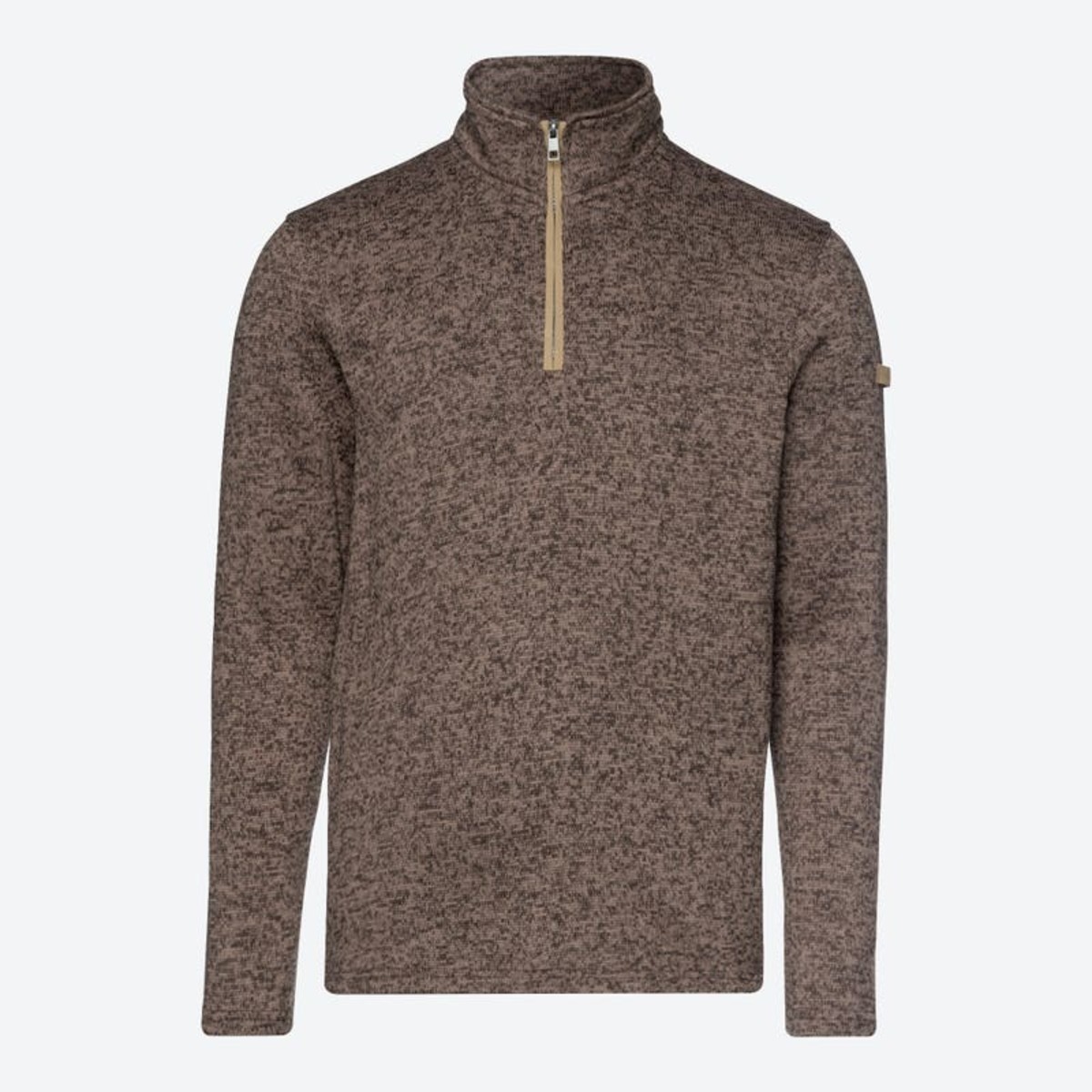 Bild 1 von Herren-Strickfleece-Troyer in Melange-Optik