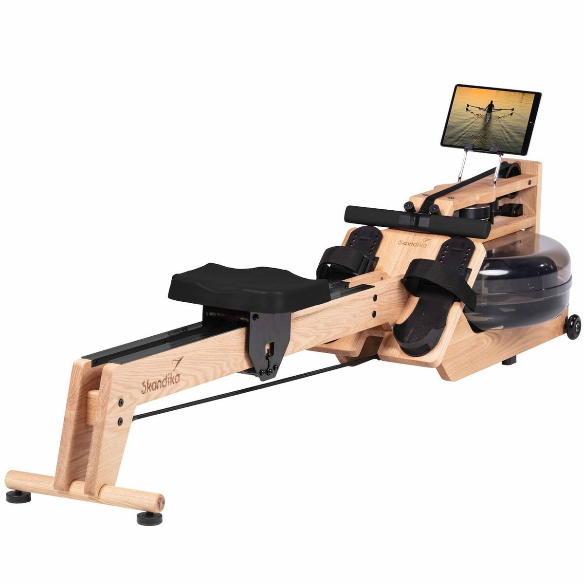 Bild 1 von Skandika Rudergerät Styrke, Rudergerät Wasser aus Holz, Wasserrudergerät für Zuhause, Eiche