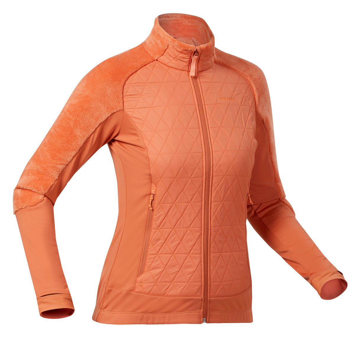 Bild 1 von Fleecejacke Damen warm Hybrid Winterwandern - SH900 Mountain terracotta