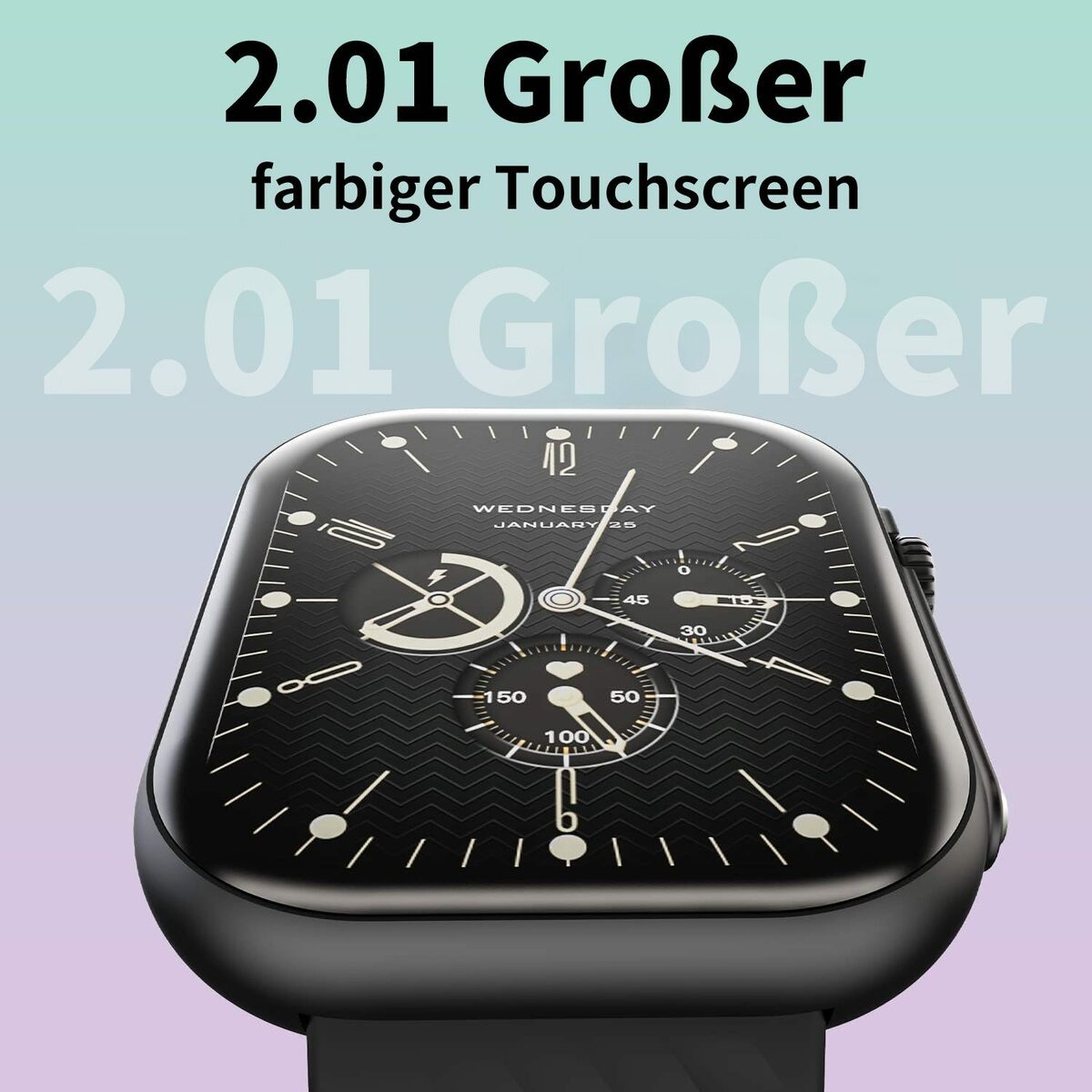 Bild 3 von EUARY Damen Smartwatch Fitnessuhr Sport Watch Fitnessarmband Smartwatch (2.01 " Zoll) IP68 Wasserdicht Touchscreen 100+ Sportmodi Kompatibel mit Android & iOS, Menstruationszyklus, SpO2 Pulsuhr