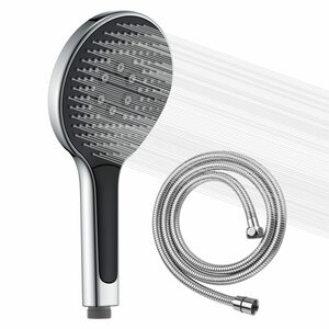 Sumerain Handbrause Duschkopf mit Schlauch, Handbrause mit Schlauch 1.5M, , (duschkopf wassersparend, duschschlauch mit duschkopf), 3 jet types duschkopf druckerhöhend