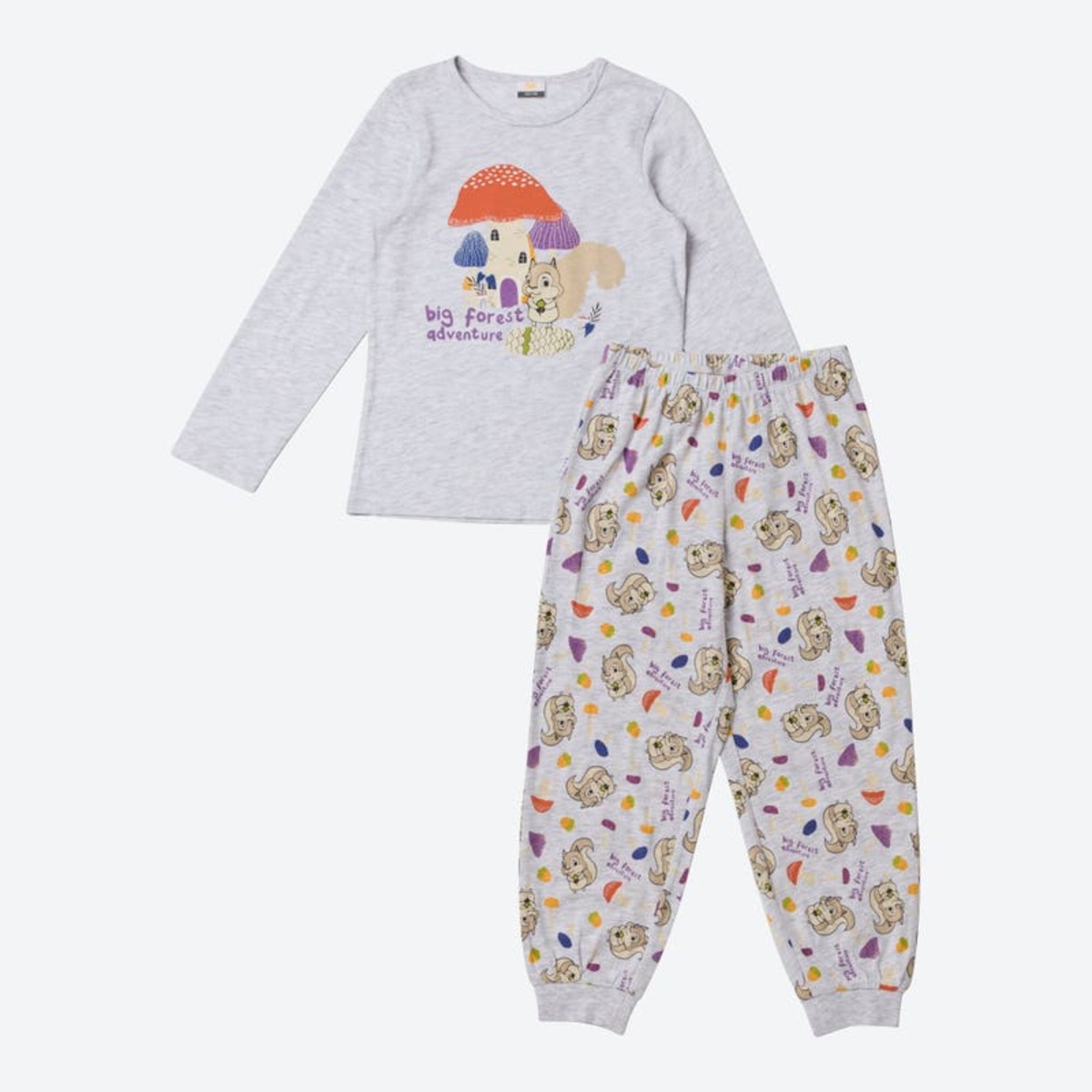 Bild 1 von Kinder-Mädchen-Pyjama mit verspieltem Muster, 2-teilig