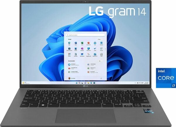 Bild 1 von LG Gram 14Z90R-G.AA79G Notebook (35,5 cm/14 Zoll, Intel Core i7 1360P, Iris Xe Graphics, 1000 GB SSD)