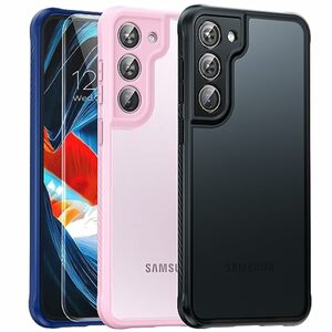TOCOL 3 in 1 für Samsung Galaxy S23 Hülle, [Verbesserter Vollständiger Kameraschutz] mit 2 Stück Schutzglas Stoßfest Handyhülle für S23 5G 6.1"
