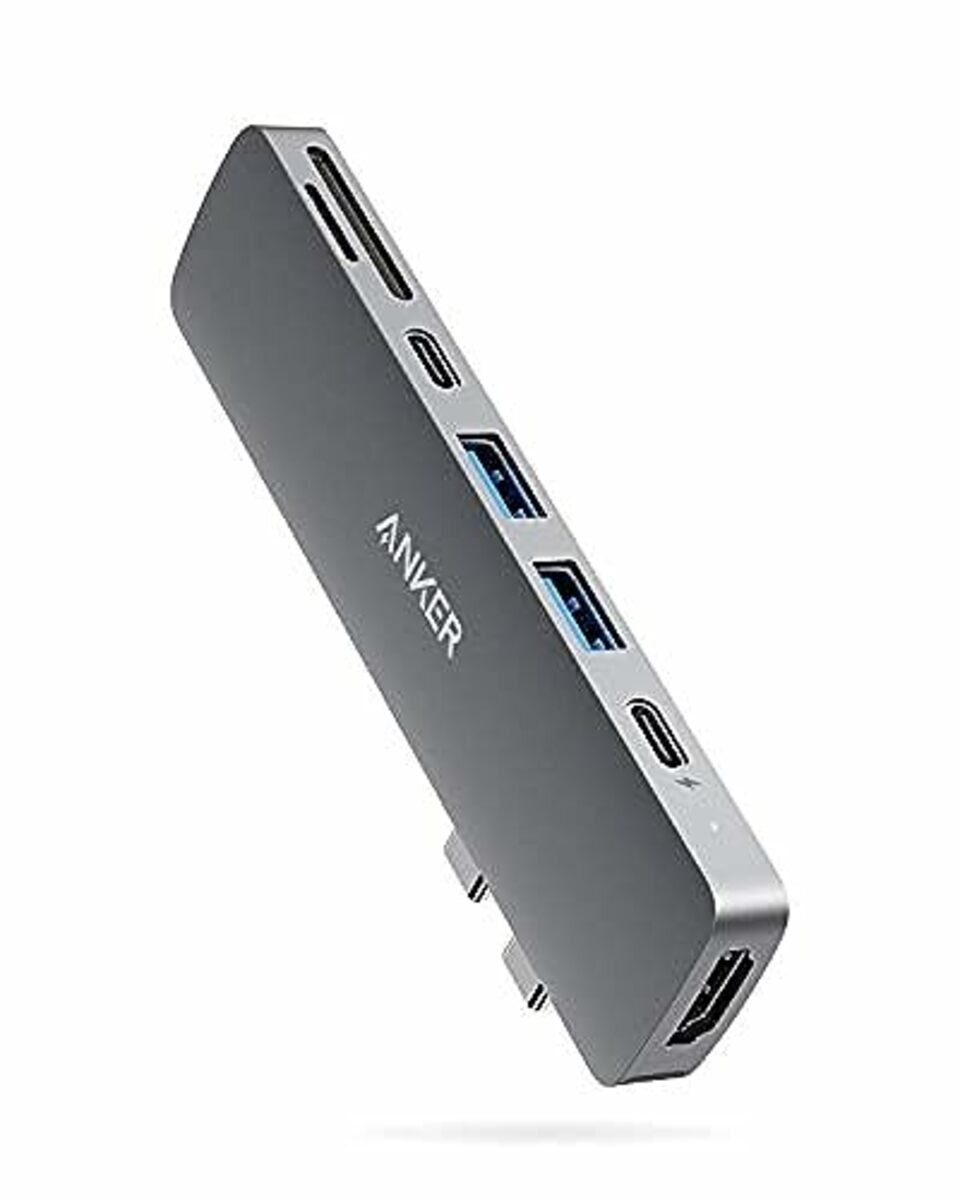 Bild 1 von Anker 547 Hub für MacBook, Kompatibel mit Multifunktionsanschluss, 100W Power Delivery, 4K HDMI, USB-C, 2 USB-A Datenports, SD/microSD Speicherkartenleser