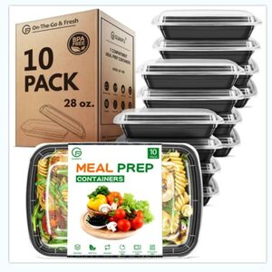 GUANFU 10er Pack Meal Prep Boxen - BPA Frei Essensbox bento box Mikrowellengeeignet Spülmaschinenfest Und Wiederverwendbar Stapelbare Mealprepdosen