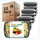 Bild 1 von GUANFU 10er Pack Meal Prep Boxen - BPA Frei Essensbox bento box Mikrowellengeeignet Spülmaschinenfest Und Wiederverwendbar Stapelbare Mealprepdosen