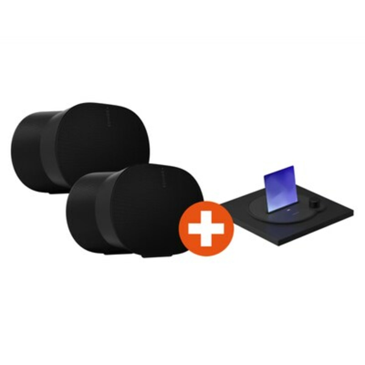 Bild 1 von 2x Sonos Era 300 Smart Speaker schwarz + Mood Play Sonos - Steuergerät schwarz