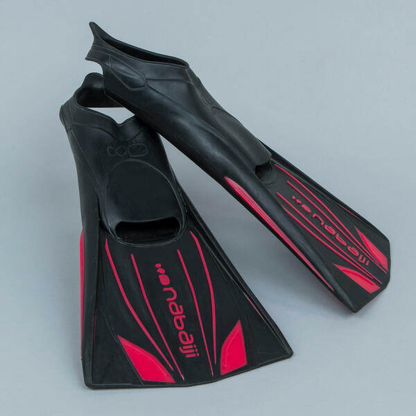 Bild 1 von Schwimmflossen lang steif - Topfins 900 schwarz/rot