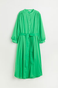 H&M Wadenlanges Blusenkleid Knallgrün, Alltagskleider in Größe XXL. Farbe: Bright green