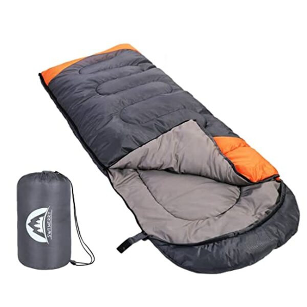 Bild 1 von SWTMERRY - Schlafsack für 3-4 Jahreszeiten (Sommer, Frühling, Herbst, Winter) warmes und kühles Wetter – leicht, Jugendliche und Erwachsene zum Wandern, Rucksackreisen und Campen.