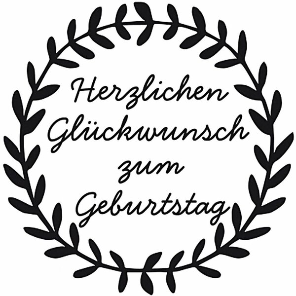 Rico Design Stempel Kranz Geburtstagswünsche 3,5cm rund ansehen!