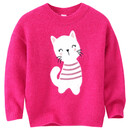 Bild 1 von Mädchen Strickpullover mit Katzen-Applikation