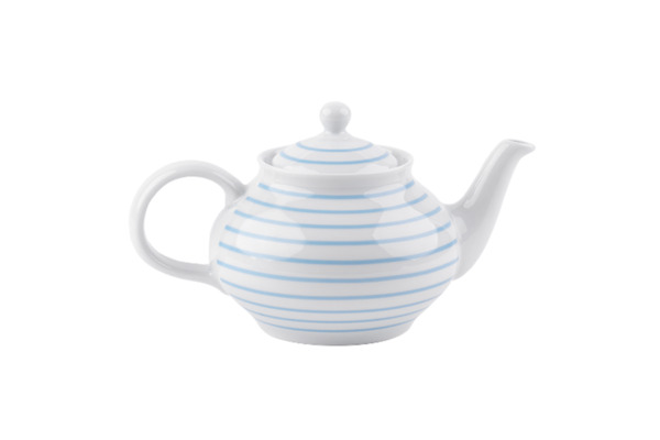 Flexzion Porzellan-Teekanne 680ml - Reinweiß, Mikrowellen- & Spülmaschinenfest