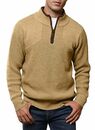 Bild 1 von Meilicloth Pullover Herren Half Zip Pullover Winter Warm Strickpullover Half Polo Sweater Männer Sweatshirt Basic Strick-Pulli Polopullover Casual Top