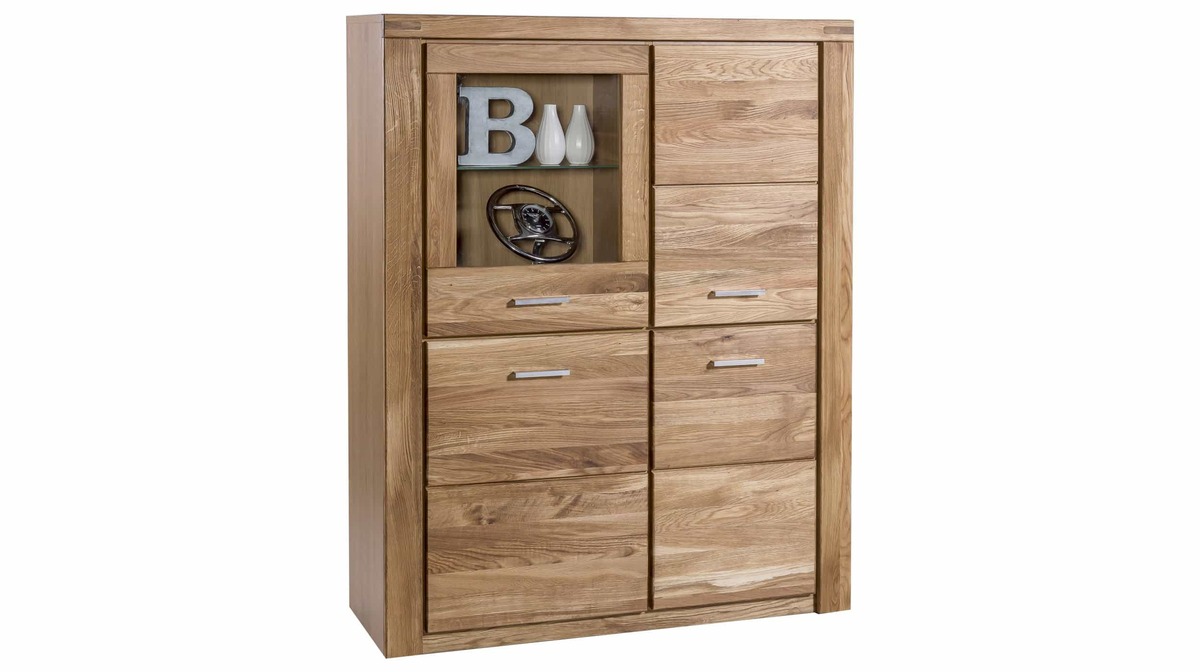 Bild 1 von Highboard Wildeiche teilmassiv geölt 108 cm - FREYJA