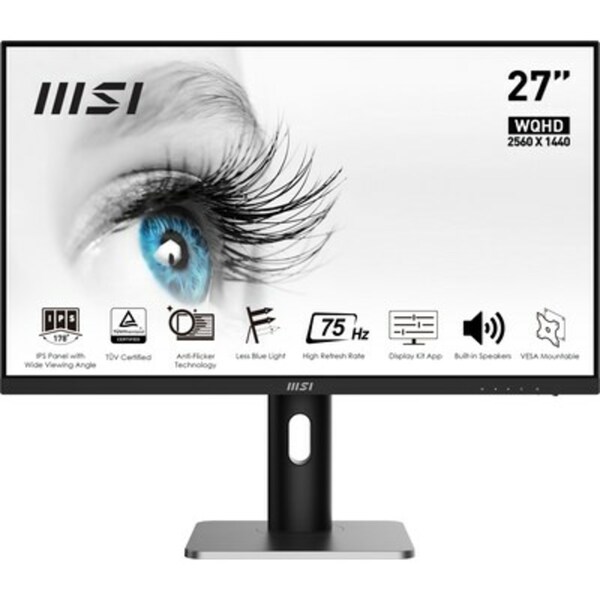 Bild 1 von MSI Pro MP273QPDE 69cm (27") WQHD IPS Office Monitor 16:9 HDMI/DP 75Hz 4ms Sync