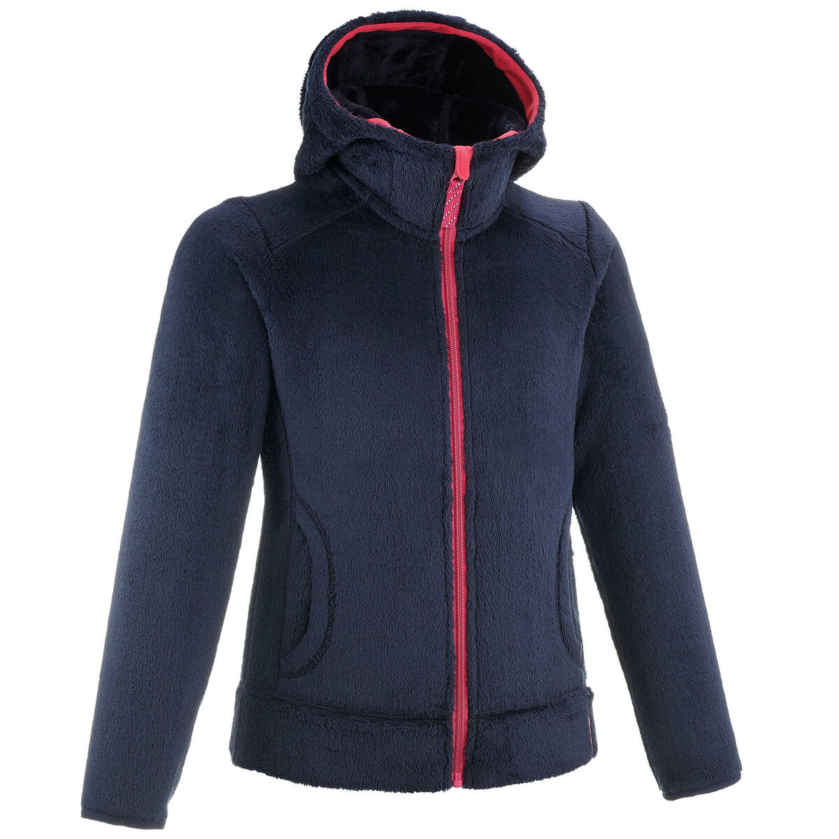 Bild 1 von Fleecejacke Kinder Mädchen warm 7 bis 15 Jahre Bergwandern - MH500 marineblau
