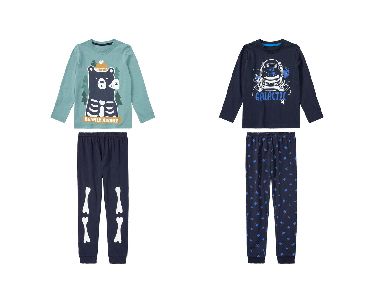 Bild 1 von lupilu® Kleinkinder Pyjama, mit Print, leuchtet im Dunkeln