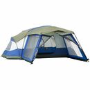 Bild 1 von Outsunny Camping Zelt 6-8 Personen Zelt Familienzelt mit Vorraum 2 Fenster Kuppelzelt PU3000mm für T