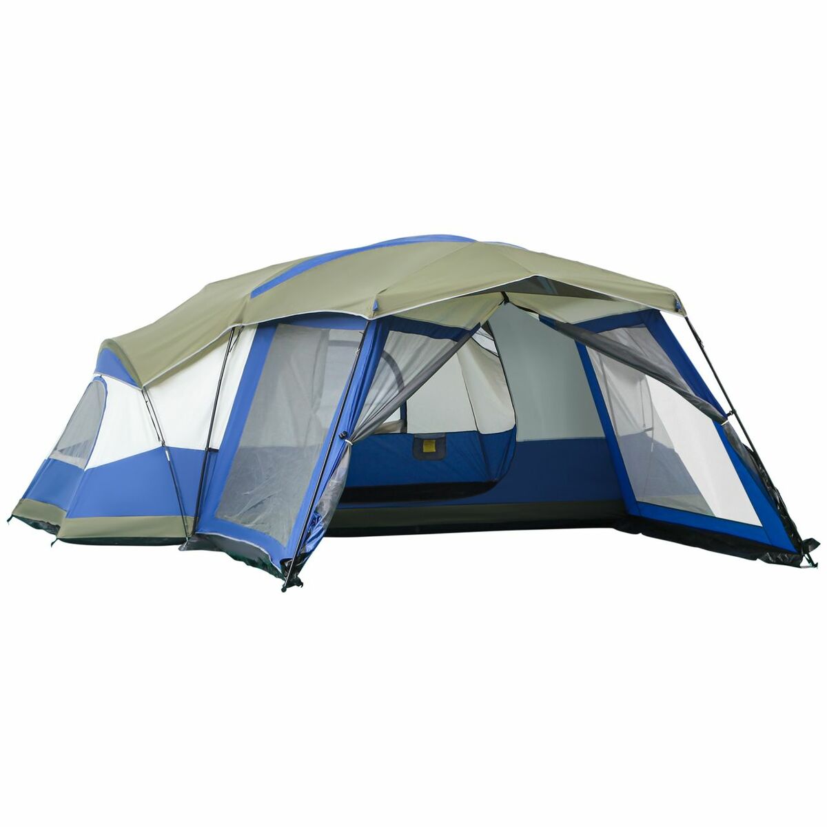 Bild 1 von Outsunny Camping Zelt 6-8 Personen Zelt Familienzelt mit Vorraum 2 Fenster Kuppelzelt PU3000mm für T