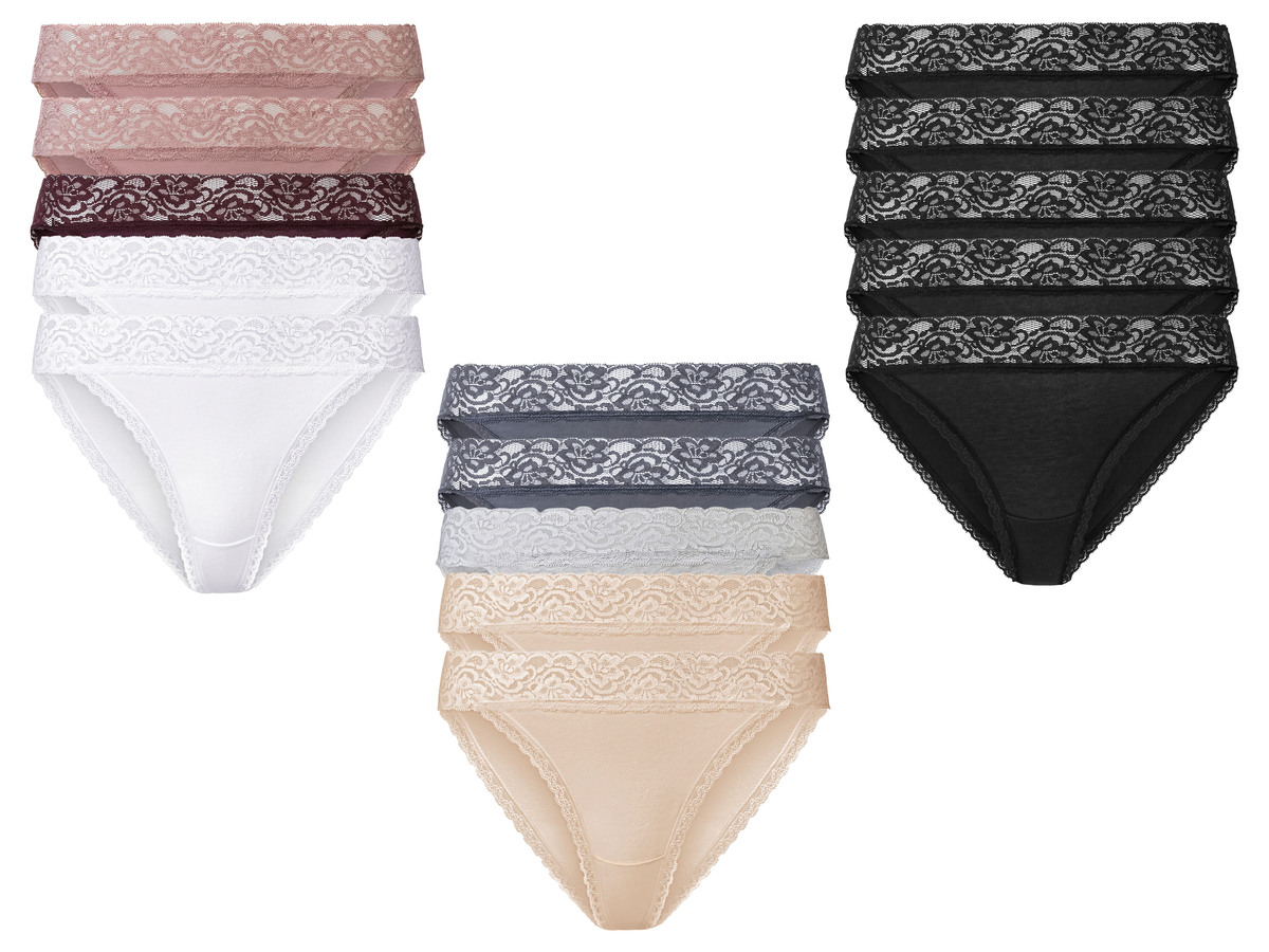 Bild 1 von esmara® Damen Minislips, 5 Stück, mit Spitze