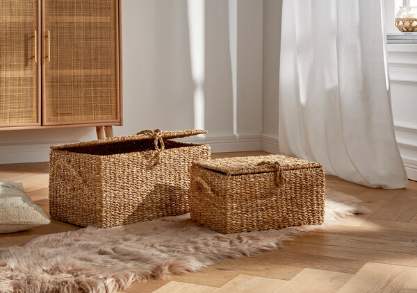 Bild 2 von HomeLiving Truhe "Seegras" 2er Set