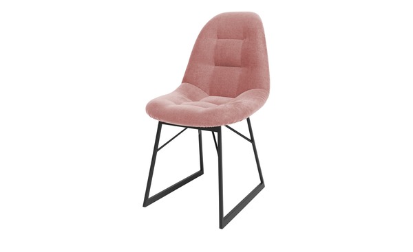 Bild 1 von JOOP! Chenille-Kufenstuhl  Systems rosa/pink Maße (cm): B: 53 H: 93 T: 63 Stühle