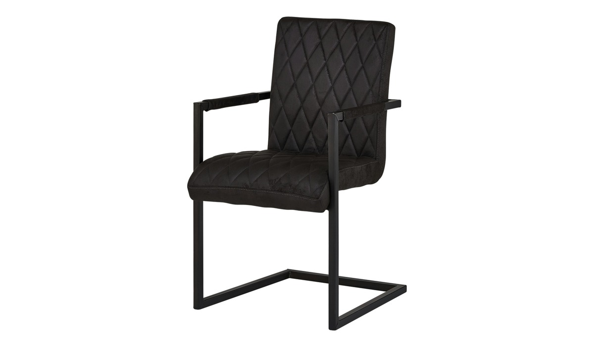 Bild 1 von Schwingstuhl schwarz Maße (cm): B: 53 H: 91 T: 62 Stühle