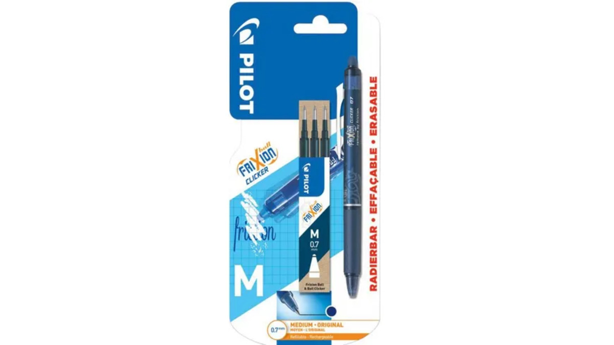 Bild 1 von PILOT Tintenroller FriXion Clicker 0.7 (M) + Mine Schwarzblau 3er Blister